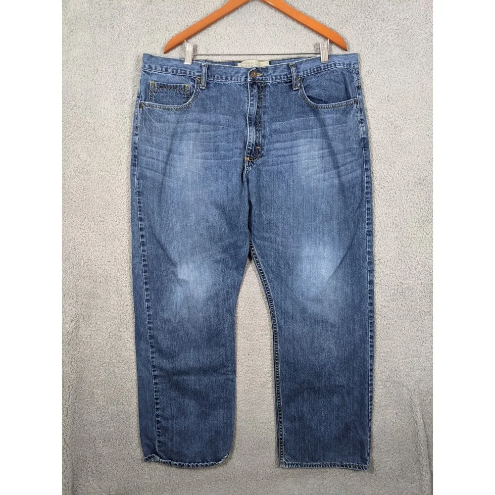 Wrangler Jeans Mens 40X30 (40x29) Blue Denim Straight Leg Relaxed Fit Y2K FLAW